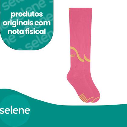 Imagem de Kit 2 Pares De Meias 3/4 Compressão Feminina Performance Para Corrida Treino Fitness