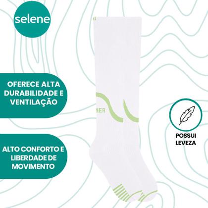 Imagem de Kit 2 Pares De Meias 3/4 Compressão Feminina Performance Para Corrida Treino Fitness