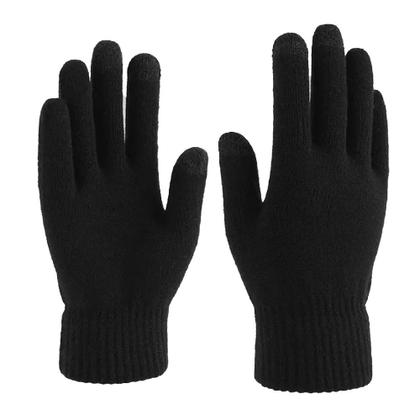 Imagem de Kit 2 Pares Luvas De Lã Frio Unissex Tricot Premium Básica