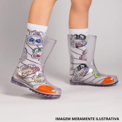 Imagem de Kit 2 Pares Meias Infantil Para Pintar Colorir Personalizar Divertir Com Canetas Coloridas Hidrocor Menino Menina