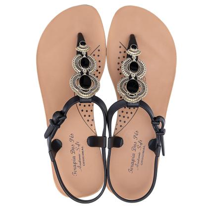 Imagem de Kit 2 Pares Sandalia Feminina Confortavel Ortopédica Terapia dos Pés