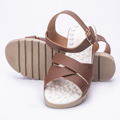 Imagem de Kit 2 Pares Sandália Feminina Ortopédica Massageadora + Rasteirinha Para Esporão Fascite Plantar