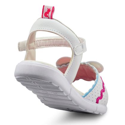 Imagem de Kit 2 Pares Sandália Infantil Borboleta e Sandália Babuche Raposinha Menina Gatatuya