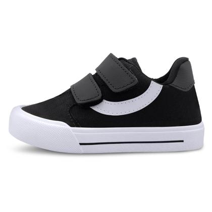 Imagem de Kit 2 Pares Sandália Papete Infantil Preta E Tênis Menino Casual Escolar Gatatuya