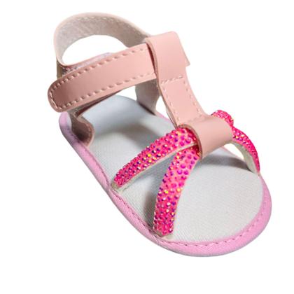 Imagem de Kit 2 Pares Sandálias Tiras Em Strass Para Bebê Menina