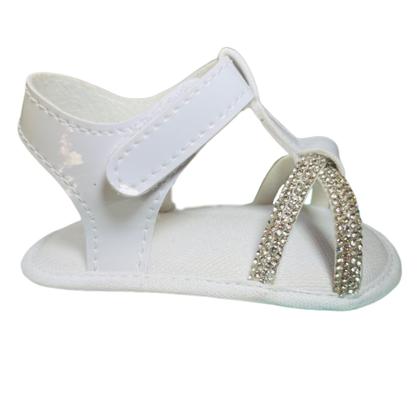 Imagem de Kit 2 Pares Sandálias Tiras Em Strass Para Bebê Menina