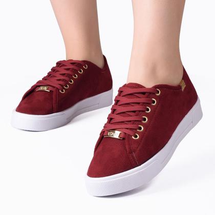 Imagem de Kit 2 Pares Tênis Casual Feminino Sola Alta Flatform Liso Básico