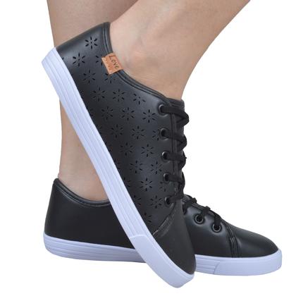 Imagem de Kit 2 Pares Tênis Feminino Casual Sapatilha Sapatenis Leve Confortável Leila Soares