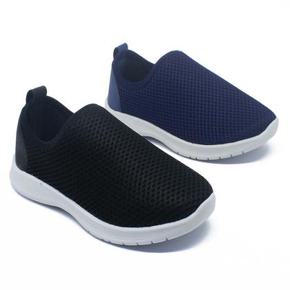 Imagem de Kit 2 Pares Tênis Infantil Escolar Calce Facil Leve Confortável Macio FURINHO