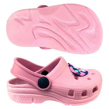 Imagem de Kit 2 Pares Tênis Infantil Menina Calce Fácil e Babuche Personagem Stitch Sandália Confortável Macia