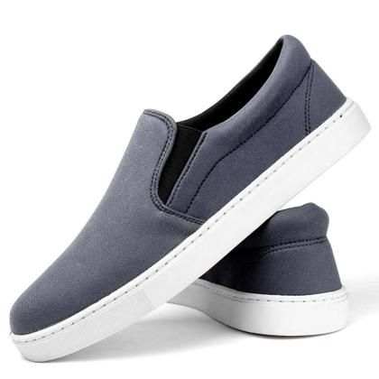 Imagem de Kit 2 Pares Tênis Slip On Amanda Block com Elastico e Sola Borracha Confortavel