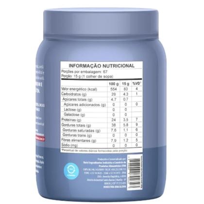 Imagem de Kit 2 pasta amendoim chocolate com avela integral pote 1kg power one - sem açucar sem gluten vegano