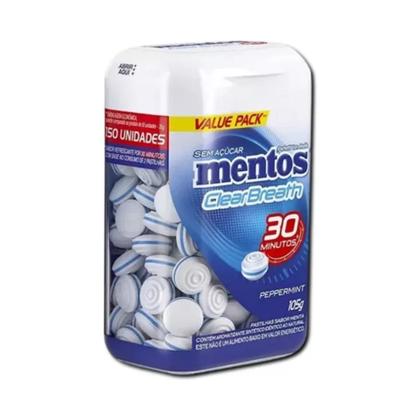 Imagem de Kit 2 Pastilhas Mentos sem açúcar pote com 150 unidades cada Peppermint
