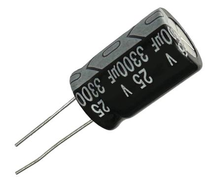 Imagem de Kit 2 pçs capacitor eletrolitico 3300x25v 3300uf x 25v
