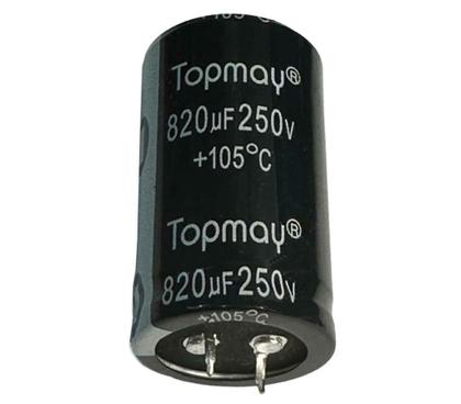 Imagem de Kit 2 pçs - capacitor eletrolitico 820x250v - 820uf x 250v