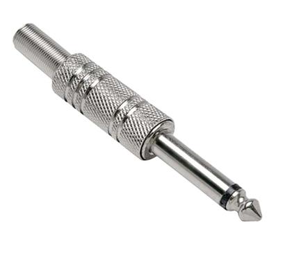 Imagem de Kit 2 pçs - plug p10 mono - niquel ( metalico )
