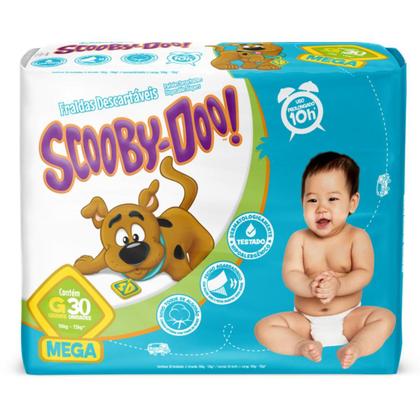 Imagem de Kit 2 PCT Fralda Descartável Scooby Doo Mega
