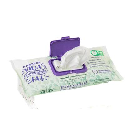 Imagem de Kit 2 Pct Toalha Umedecida P/Adulto Geriátrico Essencial Premium Care 48 Unidades