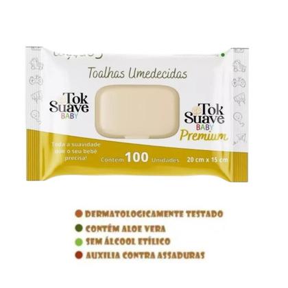 Imagem de KIT 2 PCTS Toalhas Umedecidas TOK SUAVE BABY PREMIUM 100un cada