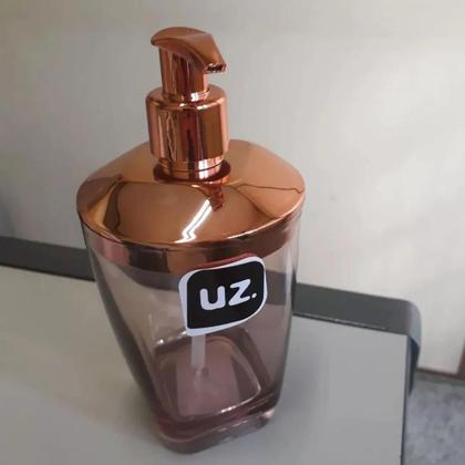 Imagem de Kit 2 peças banheiro lavabo porta escovas dental e dispenser sabonete liquido