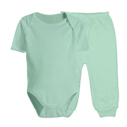 Imagem de Kit 2 Peças Body Manga Curta e Mijão Roupas de Bebê Menino e Menina