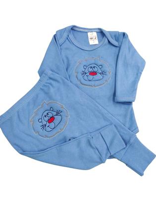 Imagem de Kit 2 Peças, Body + Mijão Bordado 100% Algodão Para Bebê, Menino e Menina