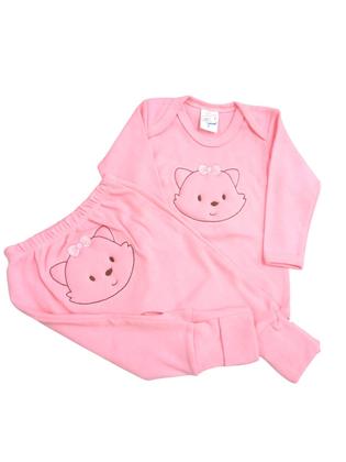 Imagem de Kit 2 Peças, Body + Mijão Bordado 100% Algodão Para Bebê, Menino e Menina