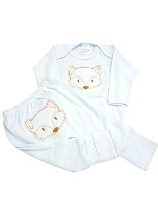 Imagem de Kit 2 Peças, Body + Mijão Bordado 100% Algodão Para Bebê, Menino e Menina