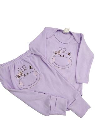 Imagem de Kit 2 Peças, Body + Mijão Bordado 100% Algodão Para Bebê, Menino e Menina