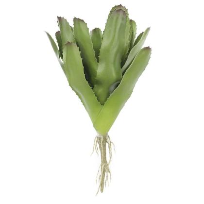 Imagem de Kit 2 Peças Bromélia Planta Artificial Verde 20 Folhas 28cm