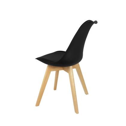 Imagem de KIT 2 Peças Cadeira Eames Leda Preta Luxo Casa Escritório Combo