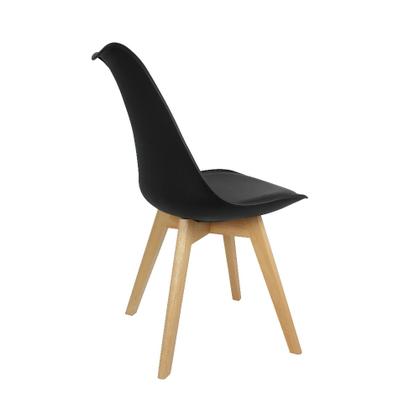 Imagem de KIT 2 Peças Cadeira Eames Leda Preta Luxo Casa Escritório Combo