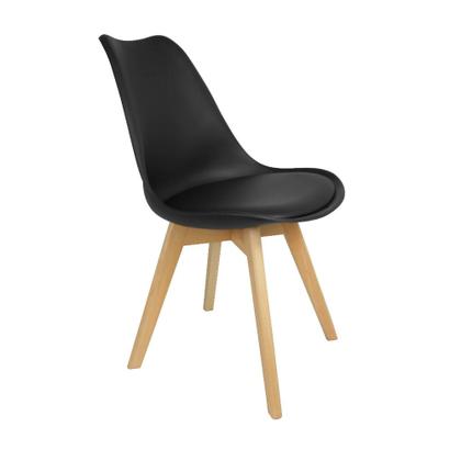 Imagem de KIT 2 Peças Cadeira Eames Leda Preta Luxo Casa Escritório Combo