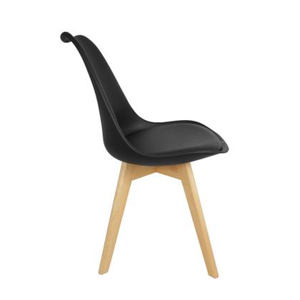 Imagem de KIT 2 Peças Cadeira Eames Leda Preta Luxo Casa Escritório Combo