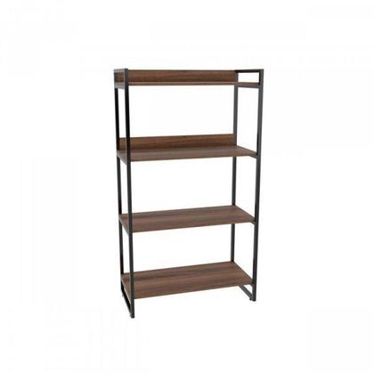 Imagem de Kit 2 Peças com 1 Escrivaninha em L e 1 Estante 4 Prateleiras Kuadra