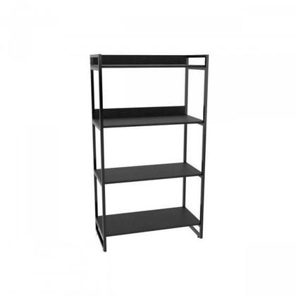 Imagem de Kit 2 Peças com 1 Escrivaninha em L e 1 Estante 4 Prateleiras Kuadra