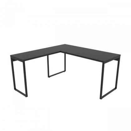 Imagem de Kit 2 Peças com 1 Escrivaninha em L e 1 Estante 4 Prateleiras Kuadra