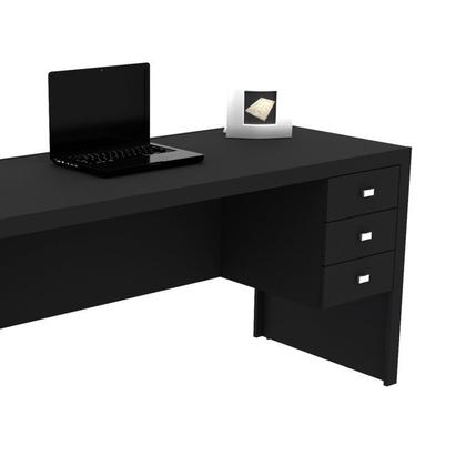 Imagem de Kit 2 Peças com Escrivaninha 3 Gavetas com Cadeira de Escritório Diretor Tela Mesh