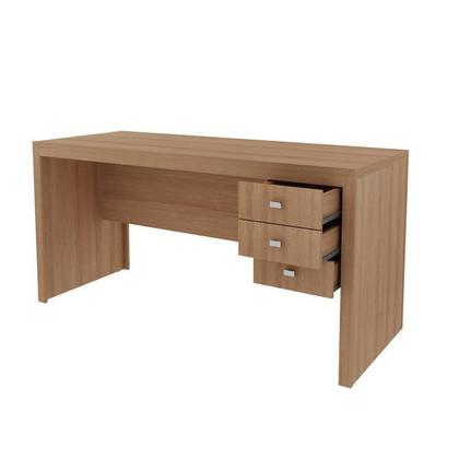 Imagem de Kit 2 Peças com Escrivaninha 3 Gavetas com Cadeira de Escritório Diretor Tela Mesh