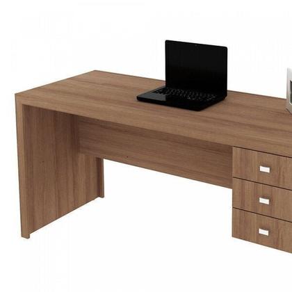 Imagem de Kit 2 Peças com Escrivaninha 3 Gavetas com Cadeira de Escritório Diretor Tela Mesh