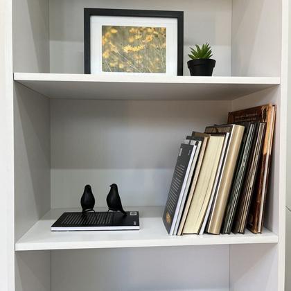 Imagem de Kit 2 Peças com Escrivaninha com 4 Nichos e Estante para Livros 5 Prateleiras