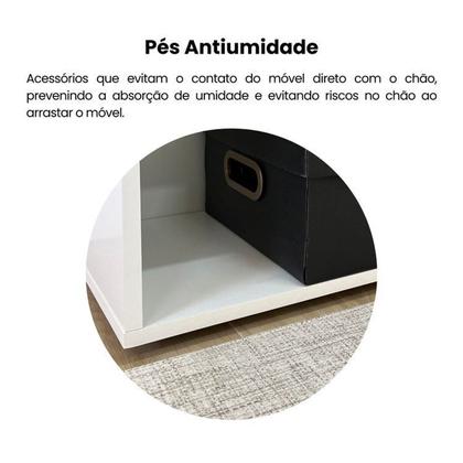 Imagem de Kit 2 Peças com Escrivaninha com 4 Nichos e Estante para Livros 5 Prateleiras