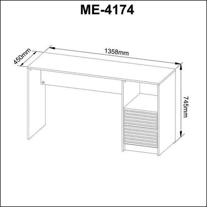 Imagem de Kit 2 Peças com Escrivaninha com Ripado 2 Gavetas 1 Nicho com Cadeira para Escritório Diretor Tela Mesh