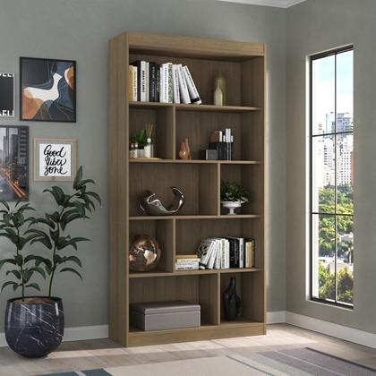 Imagem de Kit 2 Peças com Escrivaninha e Estante para Livros Manila Espresso Móveis