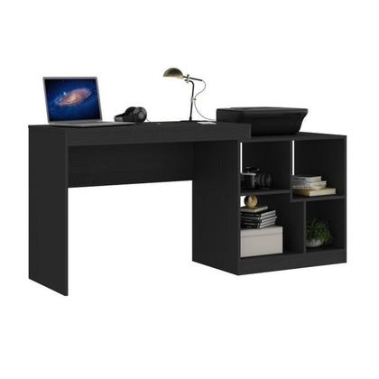 Imagem de Kit 2 Peças com Escrivaninha e Estante para Livros Manila Espresso Móveis