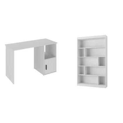 Imagem de Kit 2 Peças com Escrivaninha e Estante para Livros Marsala Espresso Móveis