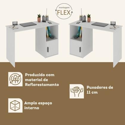 Imagem de Kit 2 Peças com Escrivaninha e Estante para Livros Marsala Espresso Móveis