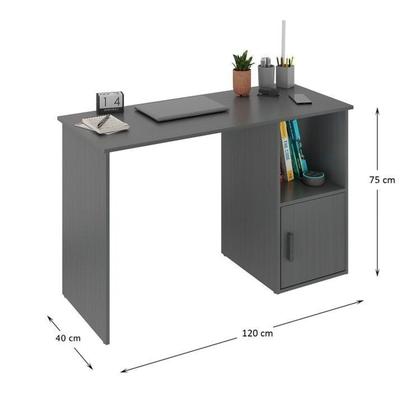 Imagem de Kit 2 Peças com Escrivaninha e Estante para Livros Marsala Espresso Móveis