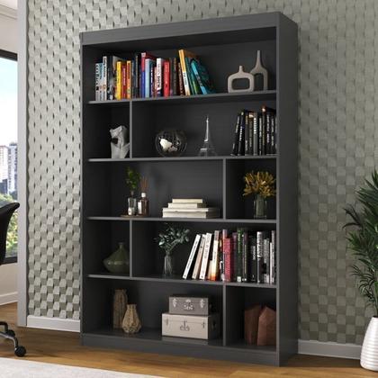 Imagem de Kit 2 Peças com Escrivaninha e Estante para Livros Marsala Espresso Móveis