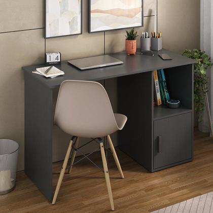 Imagem de Kit 2 Peças com Escrivaninha e Estante para Livros Marsala Espresso Móveis